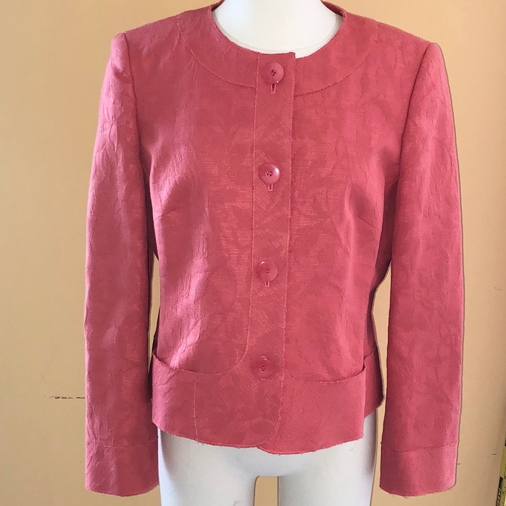 Women’s coral jacket.